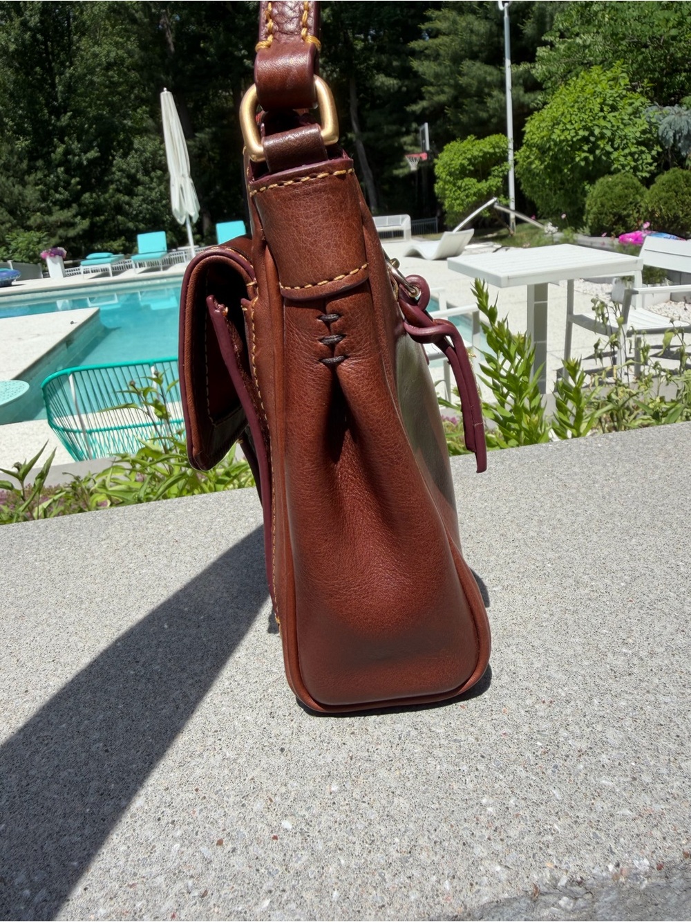 Dooney & Bourke Brown Florentine Leather shoulder bag - Picture 15 of 16
